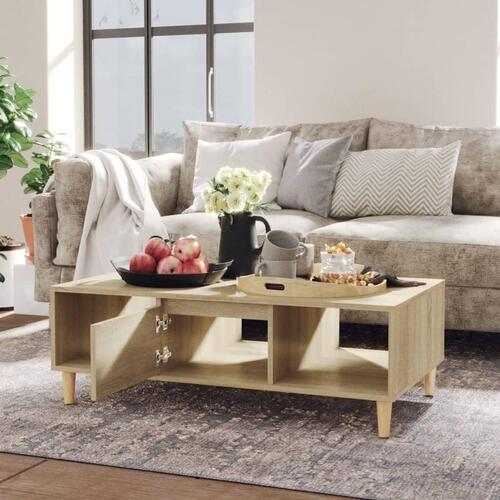 Sofabord 103,5x60x35 cm konstrueret træ sonoma-eg