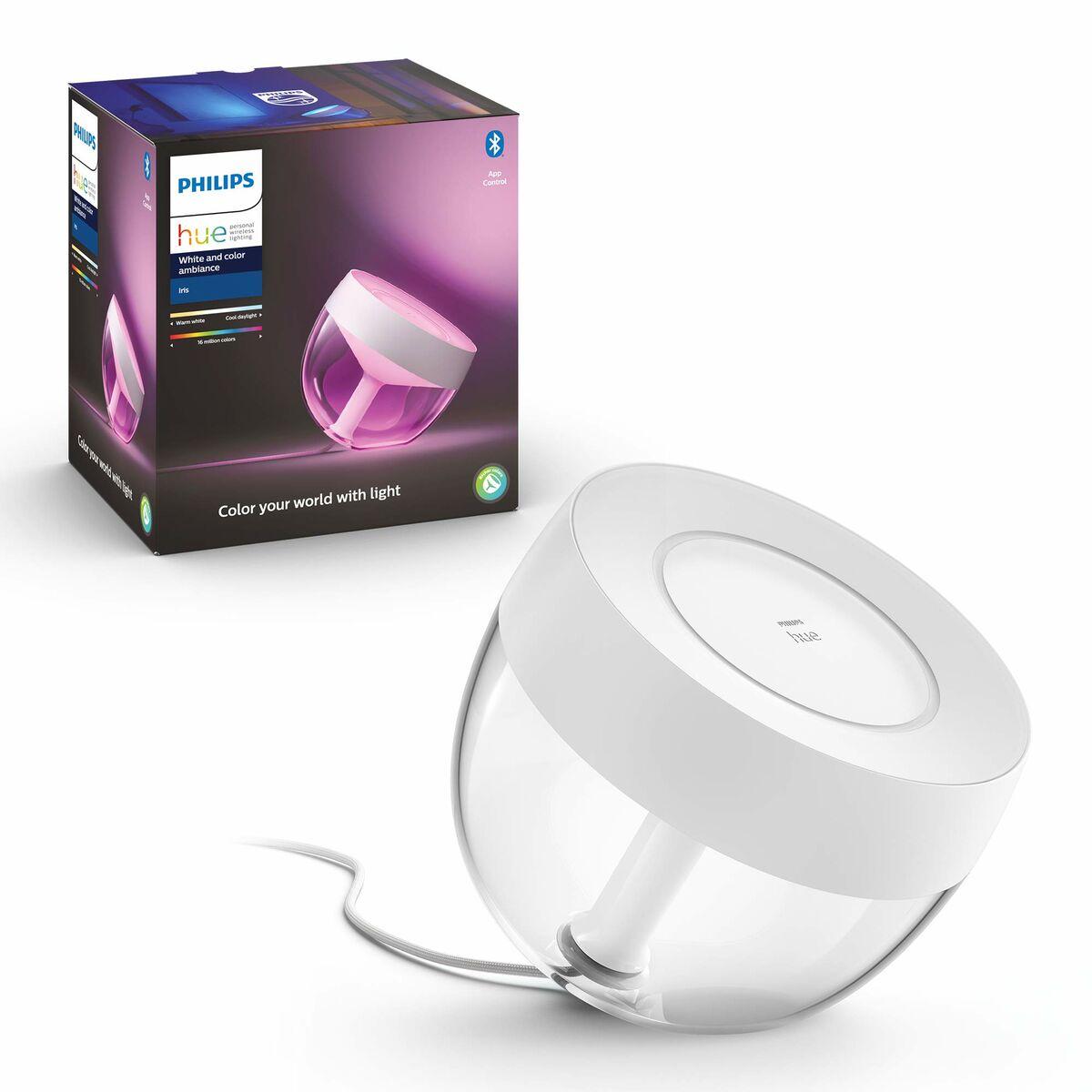 Bordlampe Philips Lámpara de mesa Iris Hvid 220 V 100 - 240 V