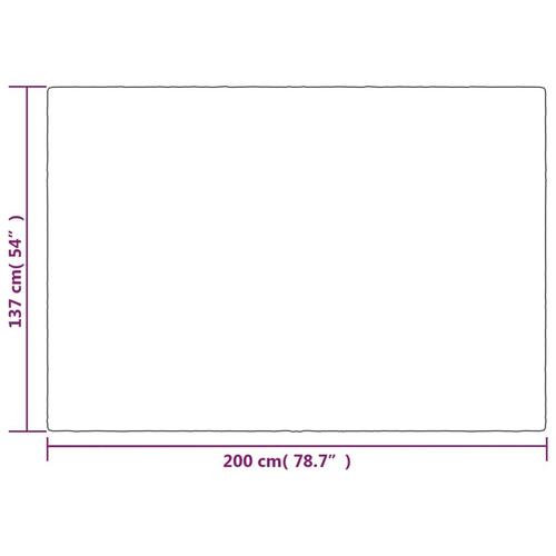 Tyngdetæppe med betræk 137x200 cm 10 kg stof grå