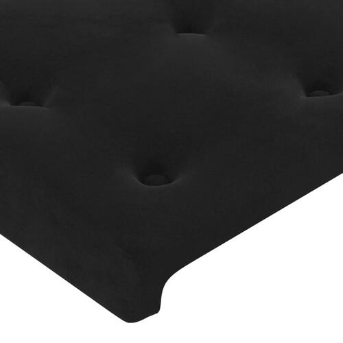 Sengegavl 80x5x78/88 cm fløjl sort