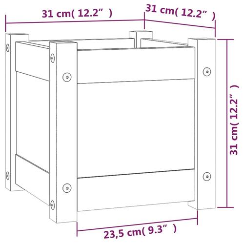 Plantekasse 31x31x31 cm massivt fyrretræ