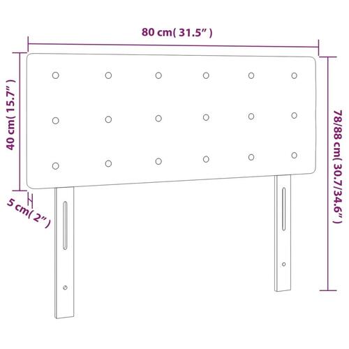 Sengegavl 80x5x78/88 cm fløjl sort