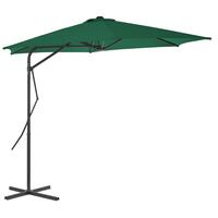 Udendørs parasol med stålstang 300 cm grøn