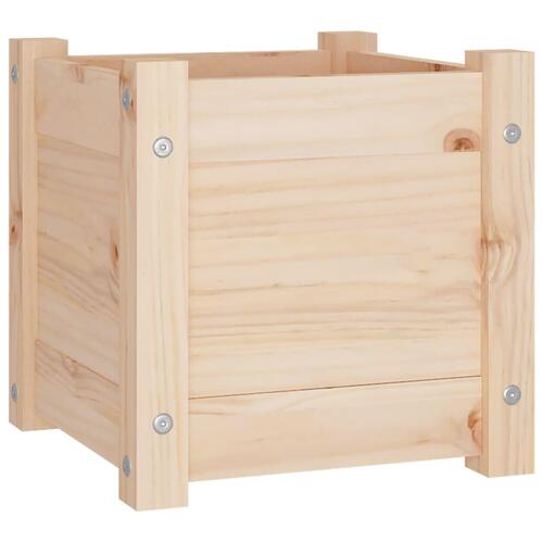 Plantekasser 2 stk. 31x31x31 cm massivt fyrretræ