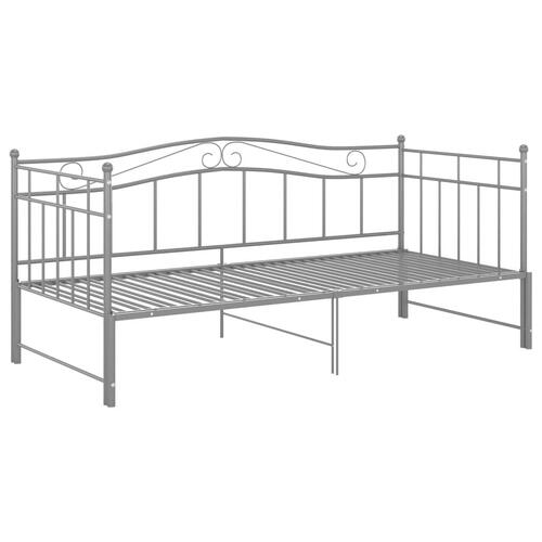 Sengestel til udtræksseng 90x200 cm metal grå
