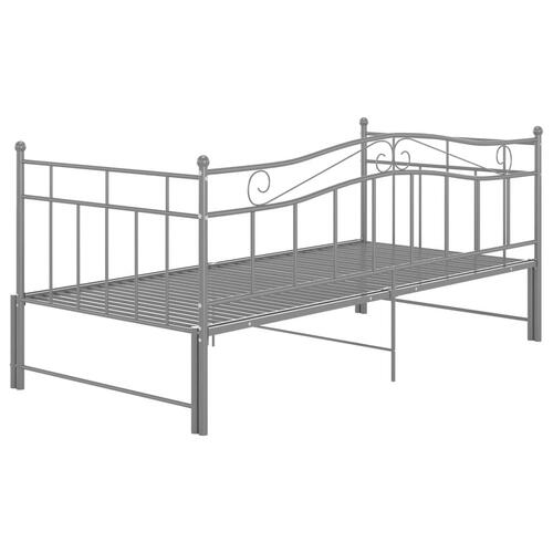Sengestel til udtræksseng 90x200 cm metal grå