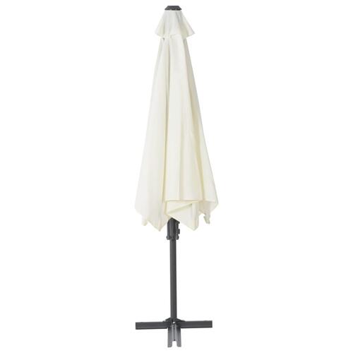 Udendørs parasol med stålstang 300 cm sandfarvet