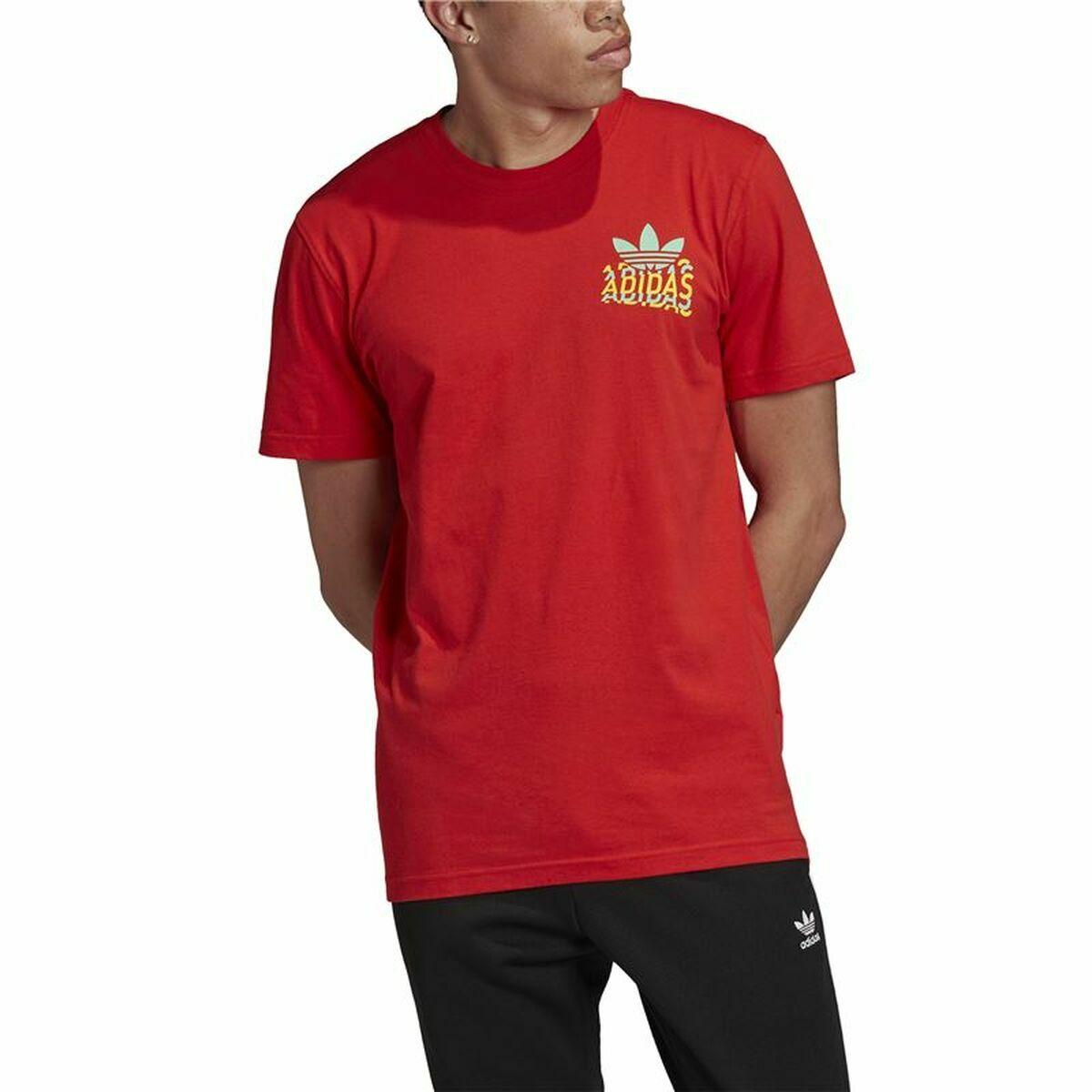 Kortærmet T-shirt til Mænd Adidas Multifade Rød L