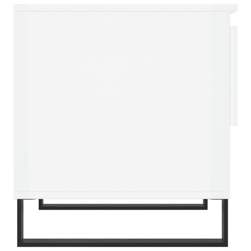 Sofaborde 2 stk. 50x46x50 cm konstrueret træ hvid højglans