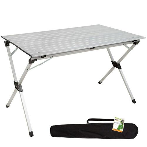 Sammenklappeligt bord Aktive Sølvfarvet Aluminium 110 x 70 x 70 cm (4 enheder)