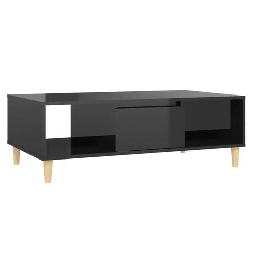 Sofabord 103,5x60x35 cm spånplade sort højglans