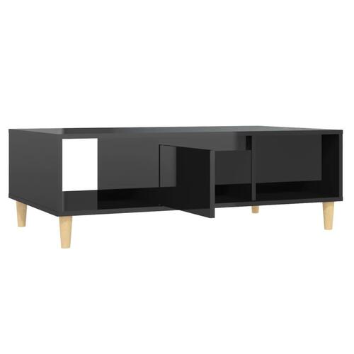 Sofabord 103,5x60x35 cm spånplade sort højglans