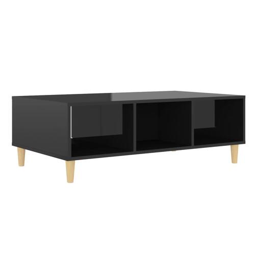 Sofabord 103,5x60x35 cm spånplade sort højglans