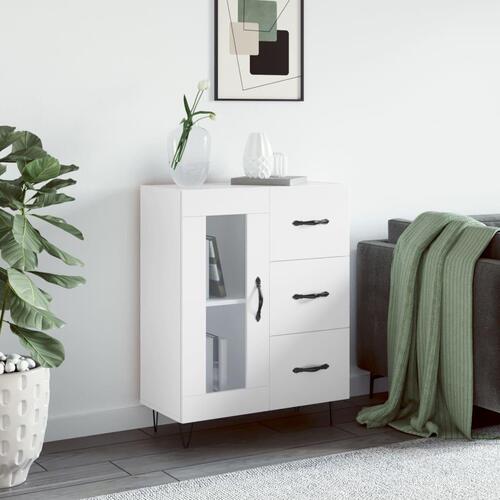 Skænk 69,5x34x90 cm konstrueret træ hvid
