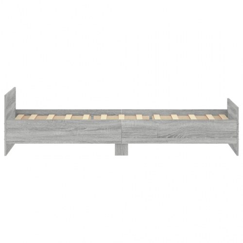 Sengeramme 90x200 cm konstrueret træ grå sonoma-eg