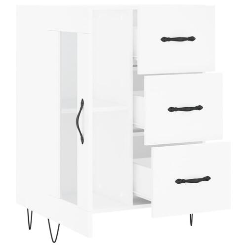 Skænk 69,5x34x90 cm konstrueret træ hvid