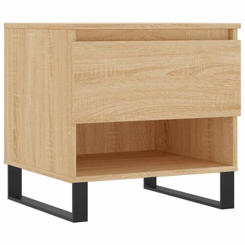 Sofaborde 2 stk. 50x46x50 cm konstrueret træ sonoma-eg