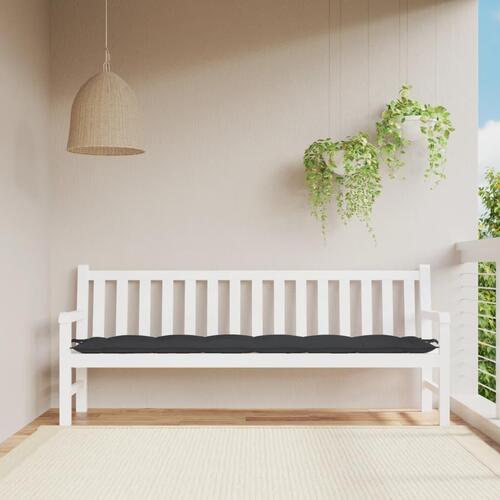 Hynde til havebænk 200x50x7 cm oxfordstof sort