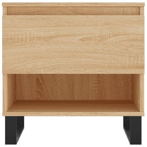 Sofaborde 2 stk. 50x46x50 cm konstrueret træ sonoma-eg