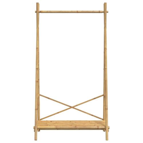 Tøjstativ med hylde 102x50x190 cm bambus