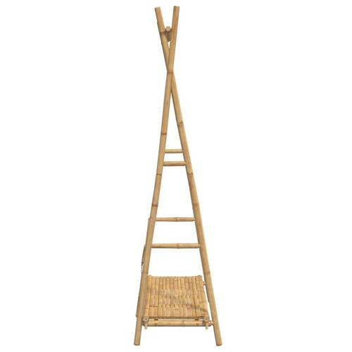 Tøjstativ med hylde 102x50x190 cm bambus