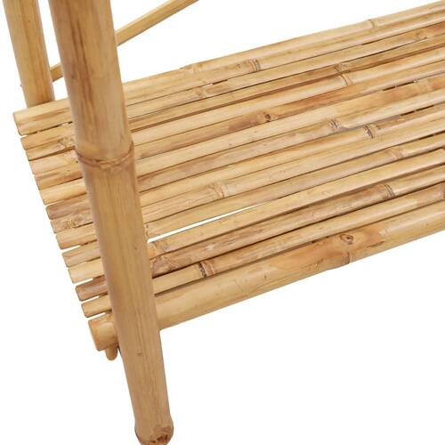 Tøjstativ med hylde 102x50x190 cm bambus