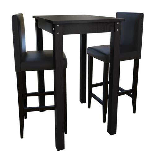 Barbord med 2 barstole sort