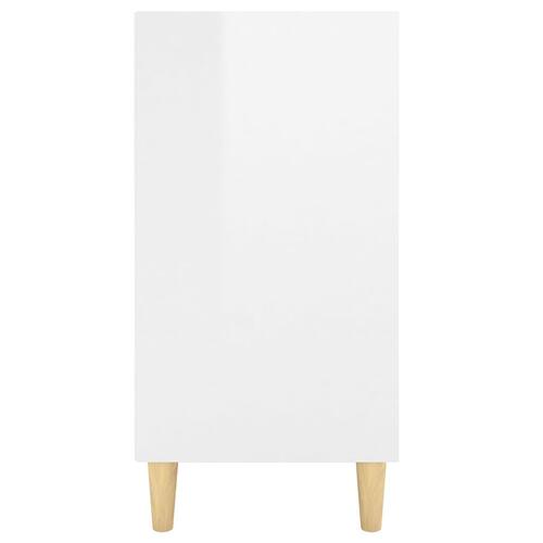Skænk 103,5x35x70 cm konstrueret træ hvid højglans