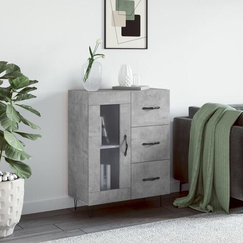 Skænk 69,5x34x90 cm konstrueret træ betongrå