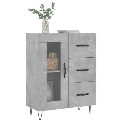 Skænk 69,5x34x90 cm konstrueret træ betongrå