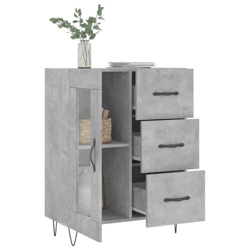 Skænk 69,5x34x90 cm konstrueret træ betongrå