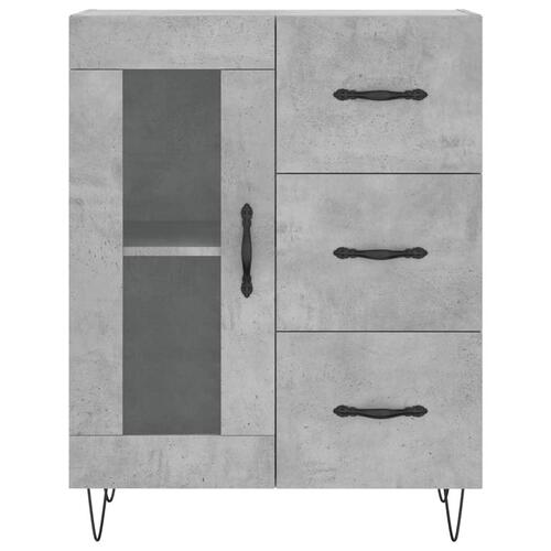 Skænk 69,5x34x90 cm konstrueret træ betongrå