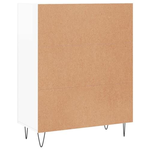 Skænk 69,5x34x90 cm konstrueret træ hvid højglans