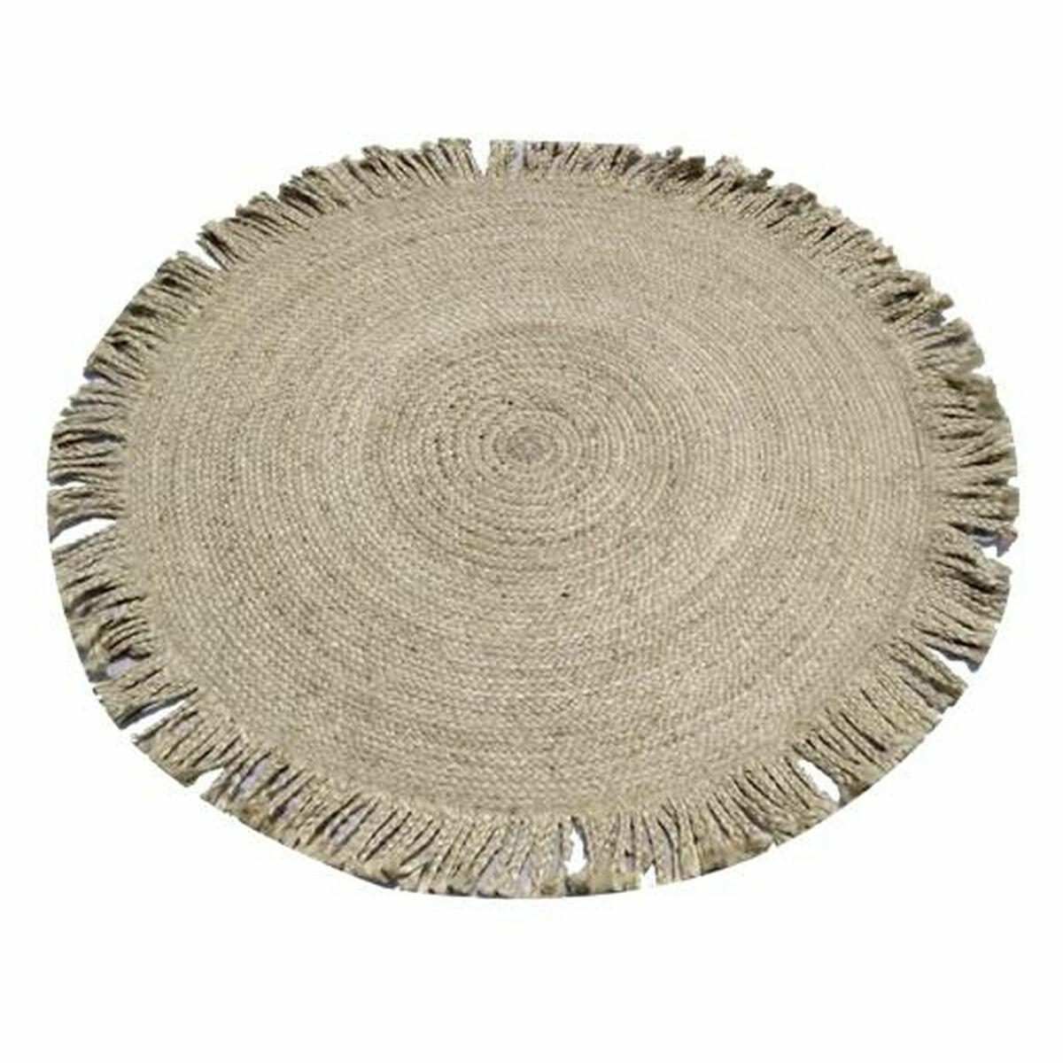 Rundt tÃ¦ppe i jute, natur - 200 x 200 cm
