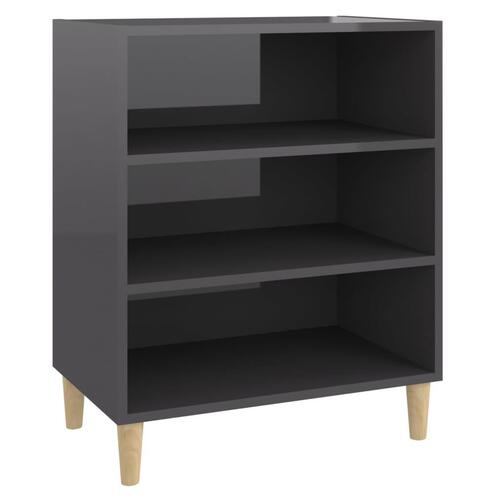 Skænk 57x35x70 cm konstrueret træ grå højglans