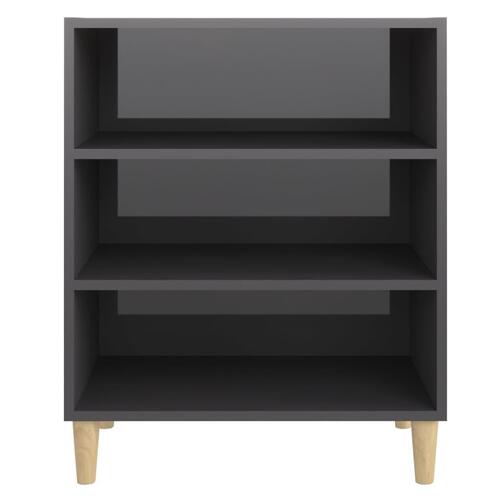 Skænk 57x35x70 cm konstrueret træ grå højglans