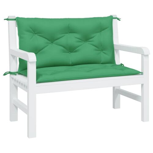 Hynder til havebænk 2 stk. 100x50x7 cm oxfordstof grøn