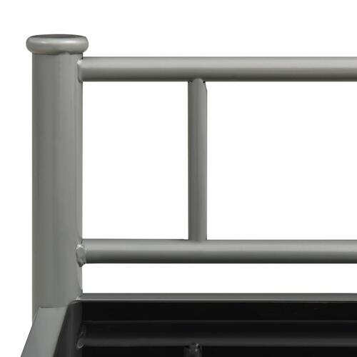 Sengeskabe 2 stk. metal og glas grå og sort