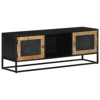 Tv-bord 110x30x40 cm massivt mangotræ og jern