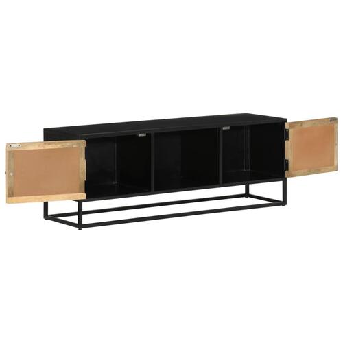 Tv-bord 110x30x40 cm massivt mangotræ og jern