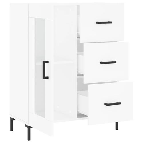 Skænk 69,5x34x90 cm konstrueret træ hvid