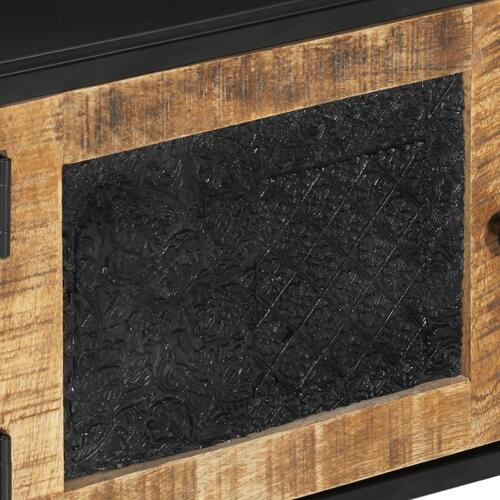 Tv-bord 110x30x40 cm massivt mangotræ og jern
