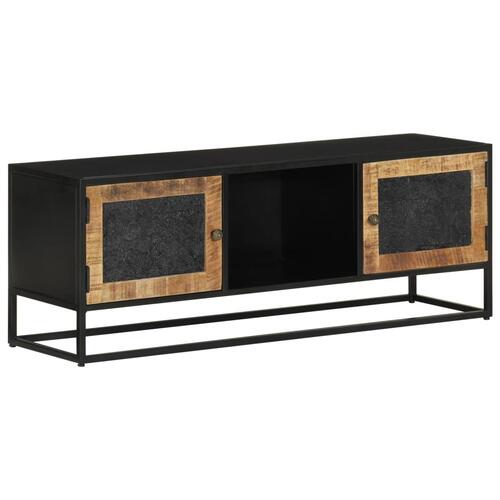 Tv-bord 110x30x40 cm massivt mangotræ og jern
