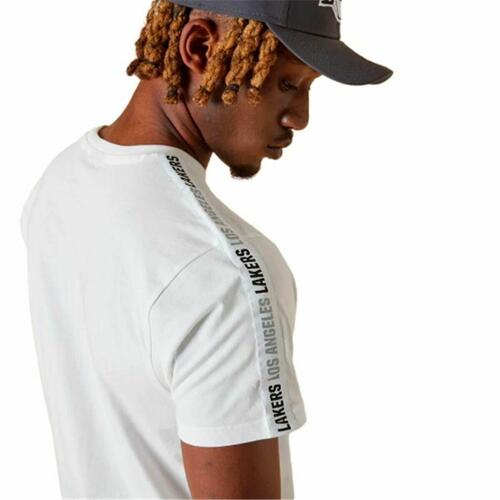 Kortærmet Sport T-shirt New Era LA Lakers NBA Hvid XL