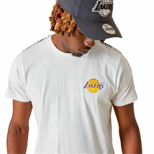 Kortærmet Sport T-shirt New Era LA Lakers NBA Hvid XL