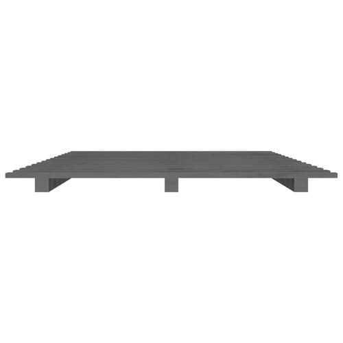 Sengeramme 120x200 cm massivt fyrretræ grå