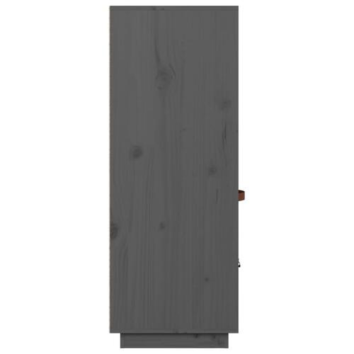 Højskab 67x40x108,5 cm massivt fyrretræ grå