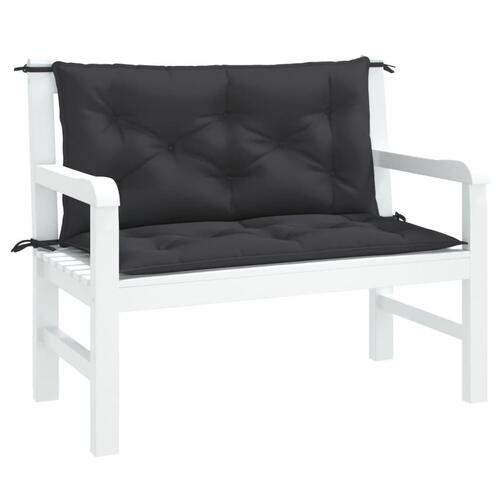 Hynder til havebænk 2 stk. 100x50x7 cm oxfordstof sort