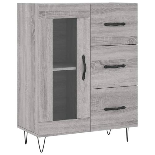Skænk 69,5x34x90 cm konstrueret træ grå sonoma-eg