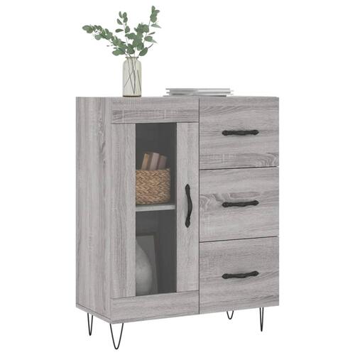 Skænk 69,5x34x90 cm konstrueret træ grå sonoma-eg